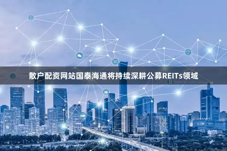 散户配资网站国泰海通将持续深耕公募REITs领域