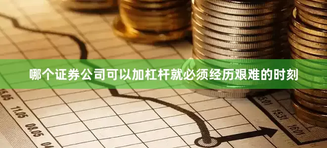 哪个证券公司可以加杠杆就必须经历艰难的时刻